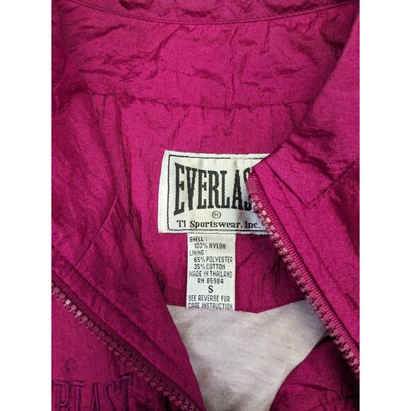 Vintage Everlast Tracksuit size Small Pink 2 Piece Windbreaker Suit Boxing Gym - Picture 2 of 16